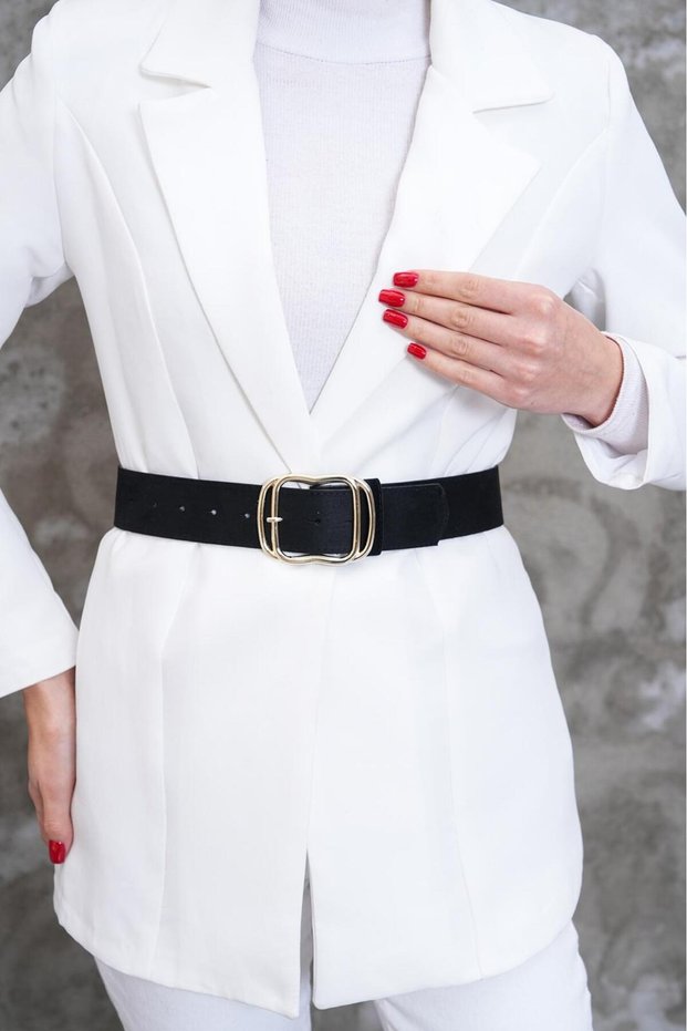Gold Buckle Suede Belt Dress Belt Coat Belt Shirt Belt