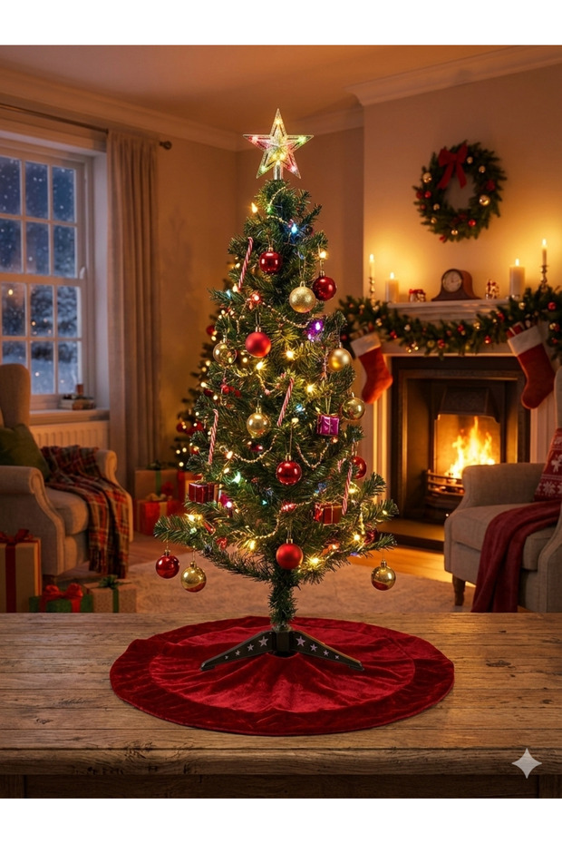 TOPNET Yılbaşı Ağacı / Dekoratif Ağaç / Yeni Yıl Ağacı / 90cm Ağaç / Noel Ağacı / Lüks Ağaç