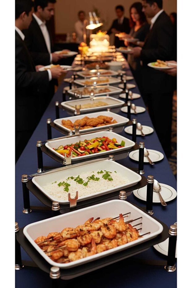 Buffet warmer, rectangular serving dish, 12 cm - 3