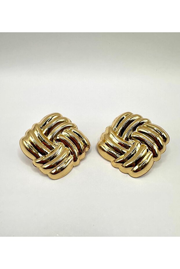 Gold Square Vintage Earrings