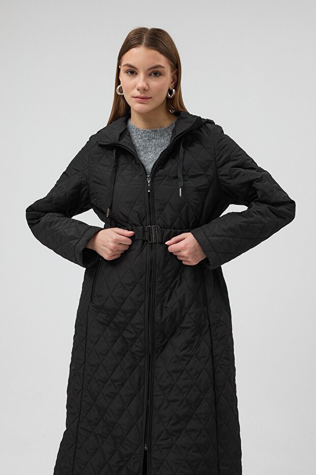 Premium Kapitone Mont Siyah - 7