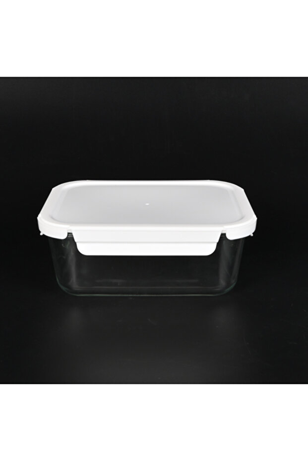 صينية فرن زجاجية مستطيلة الشكل مع غطاء بلاستيكي - 3