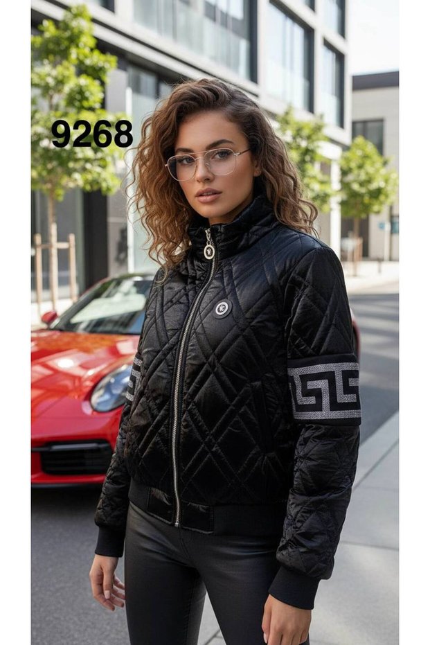 Zippered Stand Collar Coat