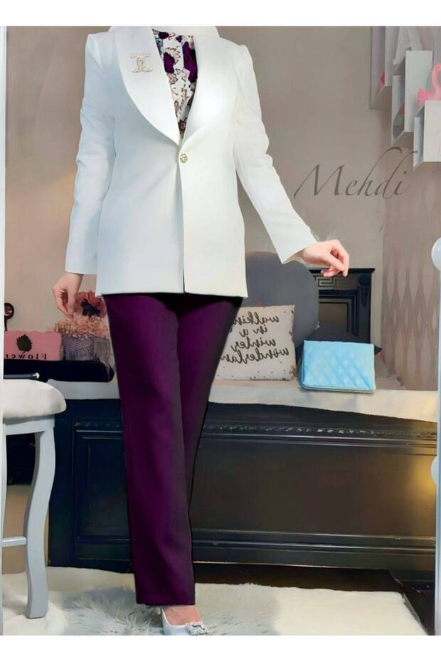 Turkish Office Suit 3 pcs (jacket - pant - blouse
