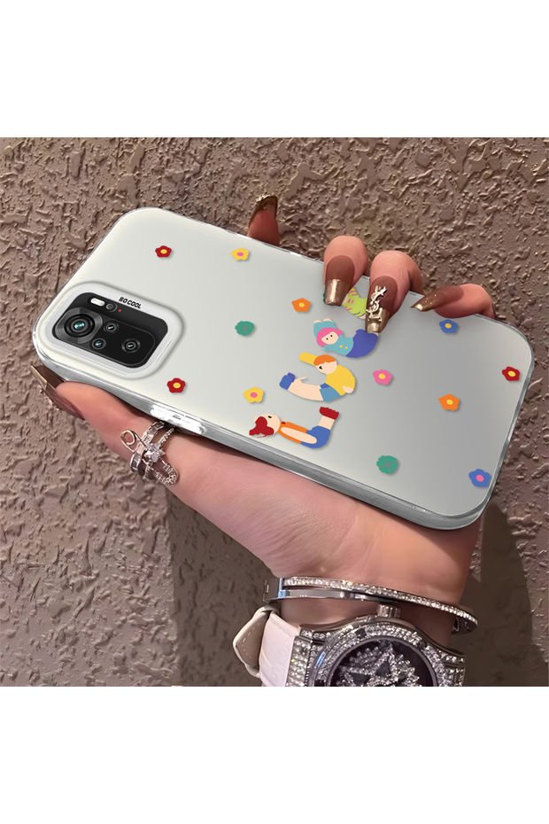 حافظة Xiaomi Redmi Note 10 متوافقة مع الحافة السيليكونية الصلبة والمضادة للسقوط بنمط ممتع - 1