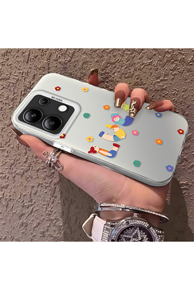 حافظة Xiaomi Redmi Note 13 متوافقة مع الحافة السيليكونية الصلبة ذات النمط الممتع المضاد للسقوط - 1