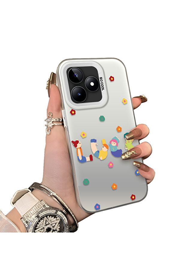 حافظة مضادة للسقوط من السيليكون المتوافقة مع هاتف Realme Note 50، بنمط ممتع - 3