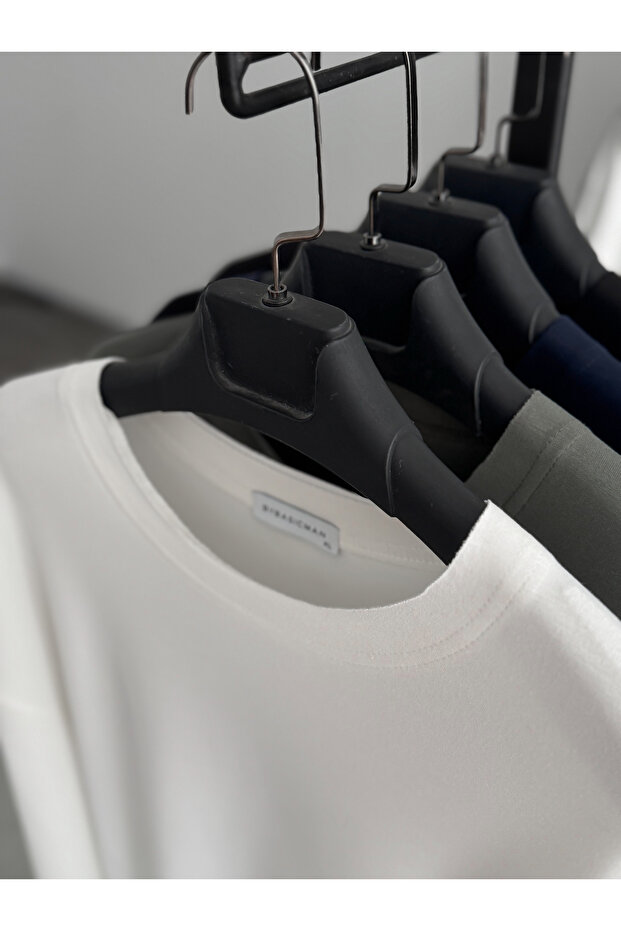 Siyah Modal Kumaş Likralı Oversize Sweatshirt By - 8