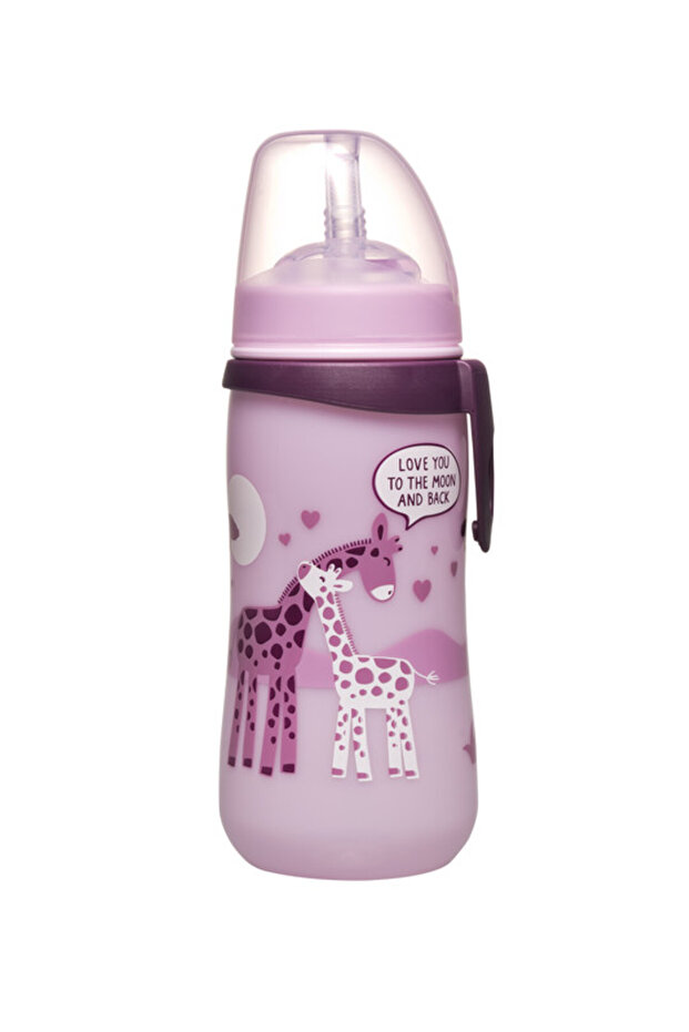 Nip, Straw Cup, Spill Proof Drinking Spout, 330 mL, 100% BPA Free, Giraffe