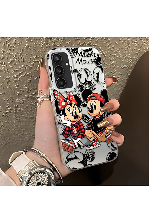 Samsung Galaxy S23 Fe Compatible Silicone Edge Hard Back Anti-Fall Case Classic Mickey Mouse