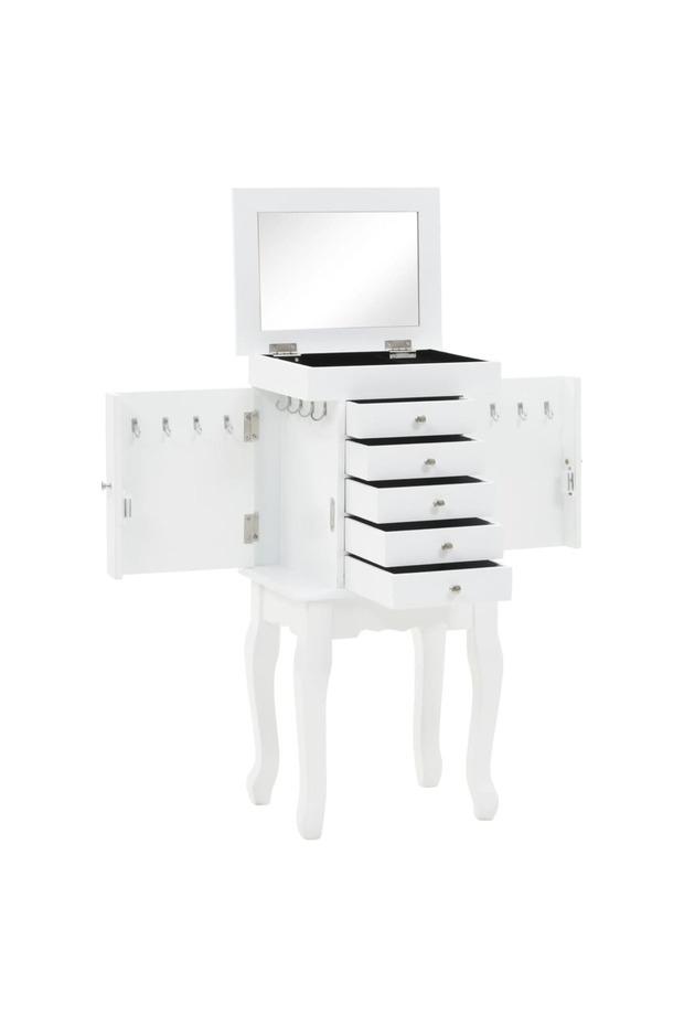 Free Standing Jewelery Cabinet White