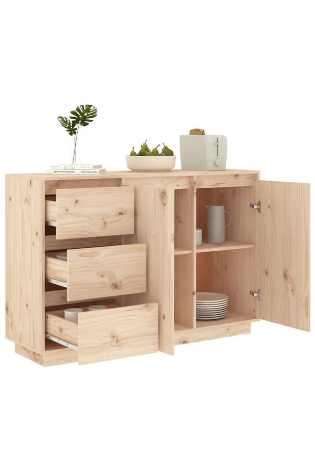 Sideboard 111x34x75 cm Solid Wood Pine - 2