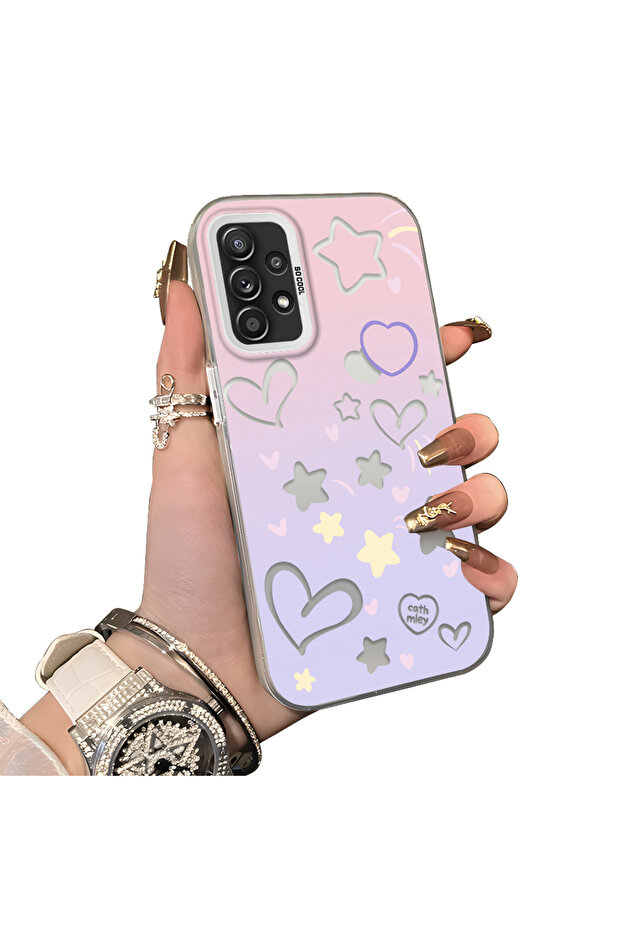 حافظة متوافقة مع هاتف سامسونج جالاكسي A52 من إنستغرام، حافظة من السيليكون ذات حافة أكريليك وواقي خلفي - 2