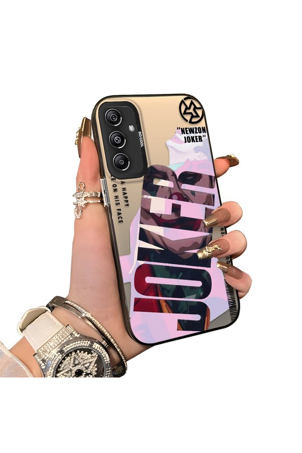 Samsung Galaxy A24 Compatible Acrylic Back Silicone Edge Clown Joker Protective Case