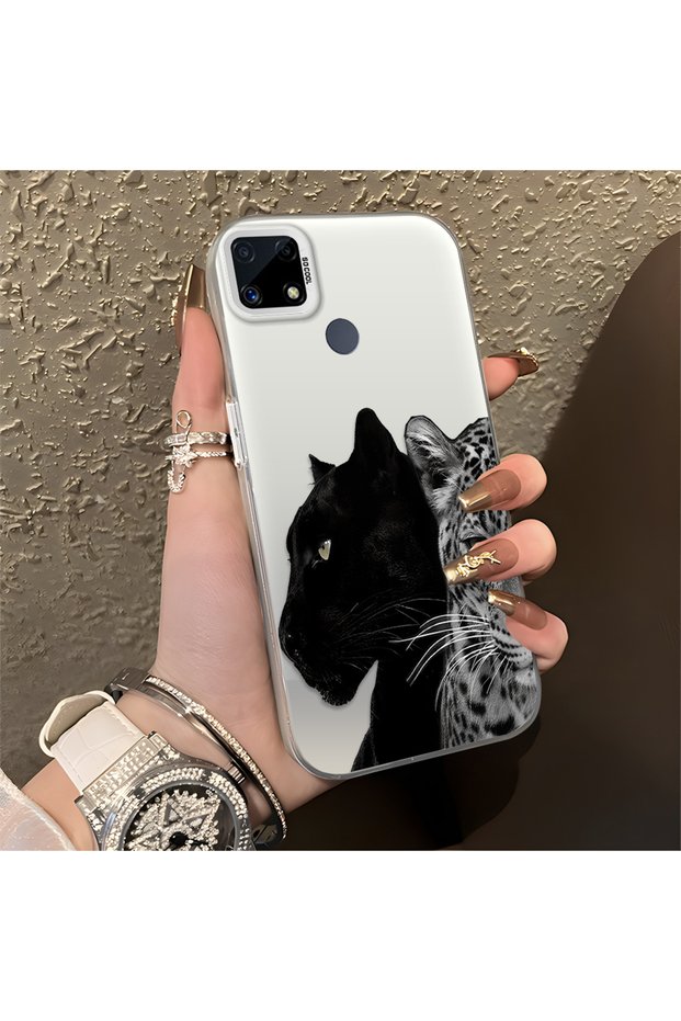 Realme C15 Compatible Case Hard Shell Anti Fall Phone Case Tiger
