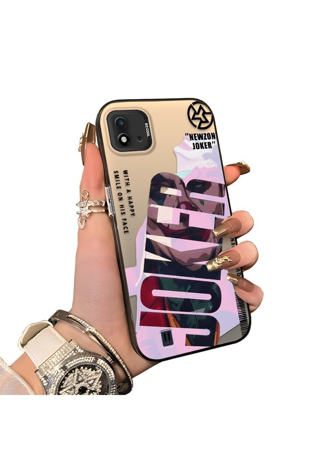 Realme C11 2021 Compatible Acrylic Back Silicone Edge Clown Joker Protective Case