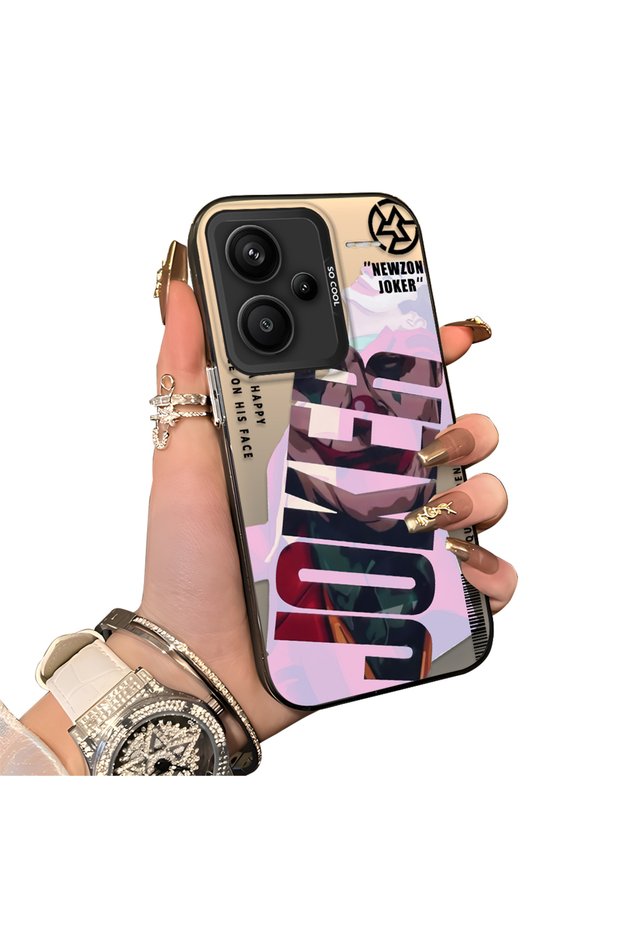 Xiaomi Redmi Note 13 Pro Plus+ 5g Compatible Acrylic Back Silicone Edge Clown Joker Protective Case
