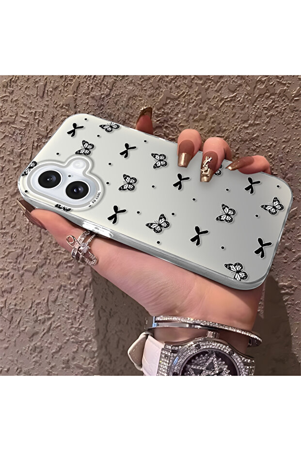 غطاء حماية متوافق مع آيفون 16 مصنوع من السيليكون الأكريليكي مع حافة سيليكون واقية - 2