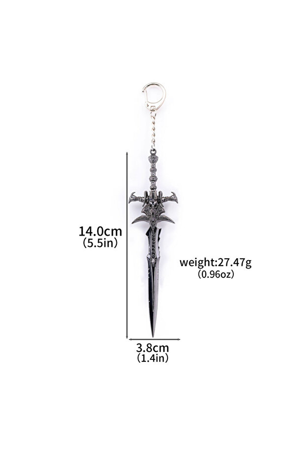 K00919 World Of Warcraft Frostmourne Weapon Keychain Lich King Alloy Sheep Head Swords Game Peripher