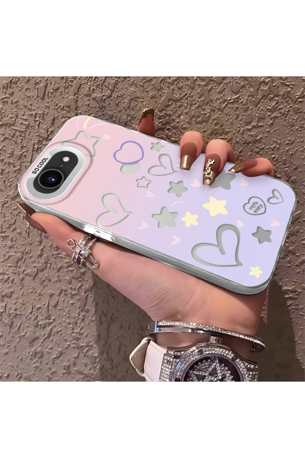 حافظة آيفون 16e المتوافقة مع إنستغرام، حافة سيليكون، خلفية أكريليك واقية - 3