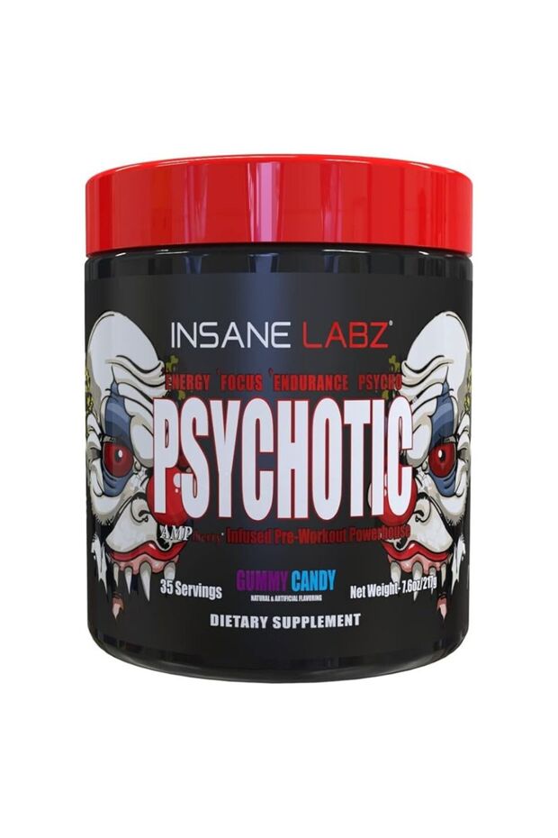 Psychotic, Gummy Candy, 35, Extreme Energy & Endurance, High-Stimulant Formula
