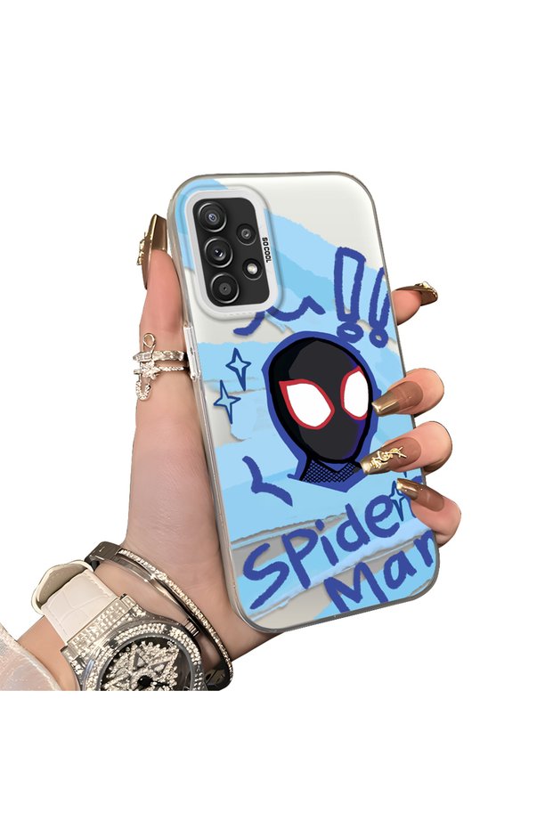 Samsung Galaxy A52/A52S Compatible Silicone Edge Acrylic Back Spiderman Protective Case