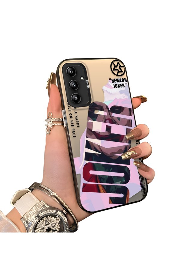 Samsung Galaxy A14 Compatible Acrylic Back Silicone Edge Clown Joker Protective Case