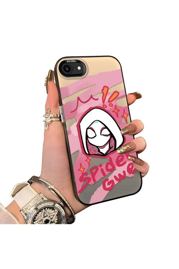 iPhone 7/8/Se 2020 2022 Compatible Silicone Edge Acrylic Back Spiderman Protective Case