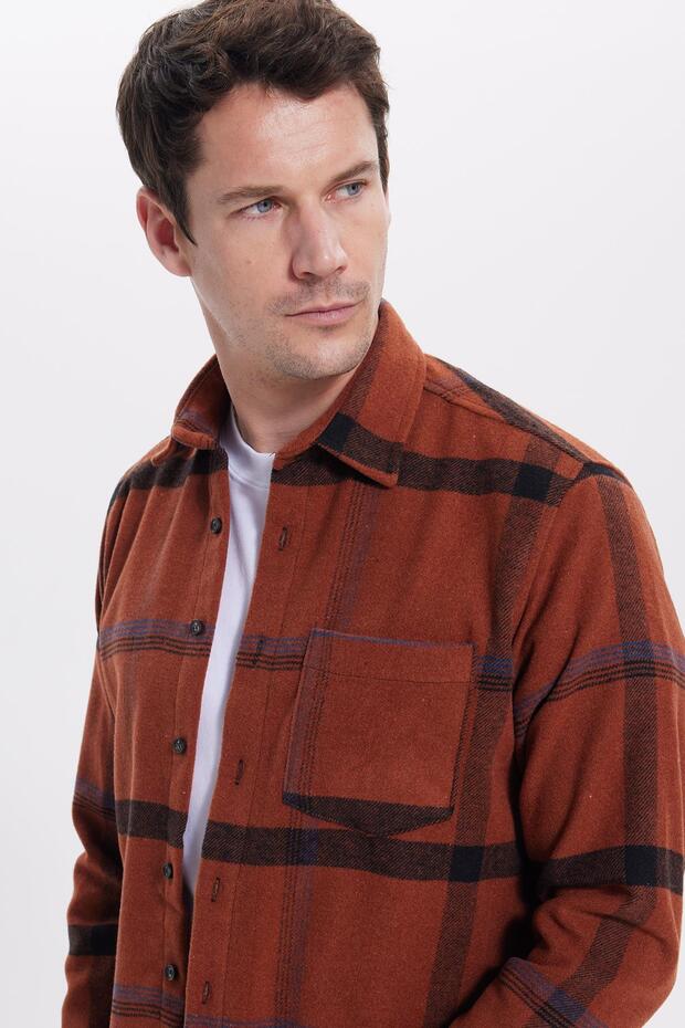 Men's Regular Fit Comfortable Cut Winter Plaid Lumberjack Shirt