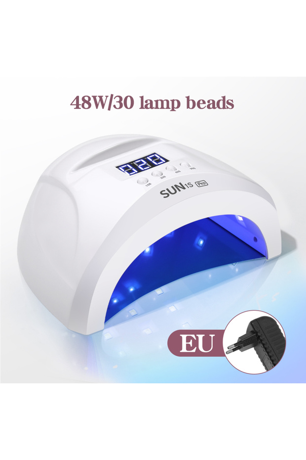 EU PLUG UV LED Nail Lamp Professional Salon Fast Dryer 48W with 4 Timers Automatic Sensor LCD Displa