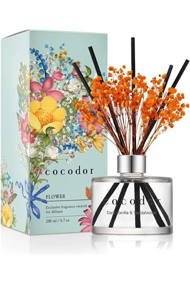COCODOR Flower Reed Diffuser Set / 6.7oz /Scent Diffuser with Sticks Home Fragrance Reed Diffuser fo