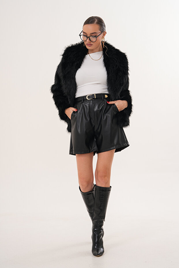 سترة بياقة شال مع جيوب - 2