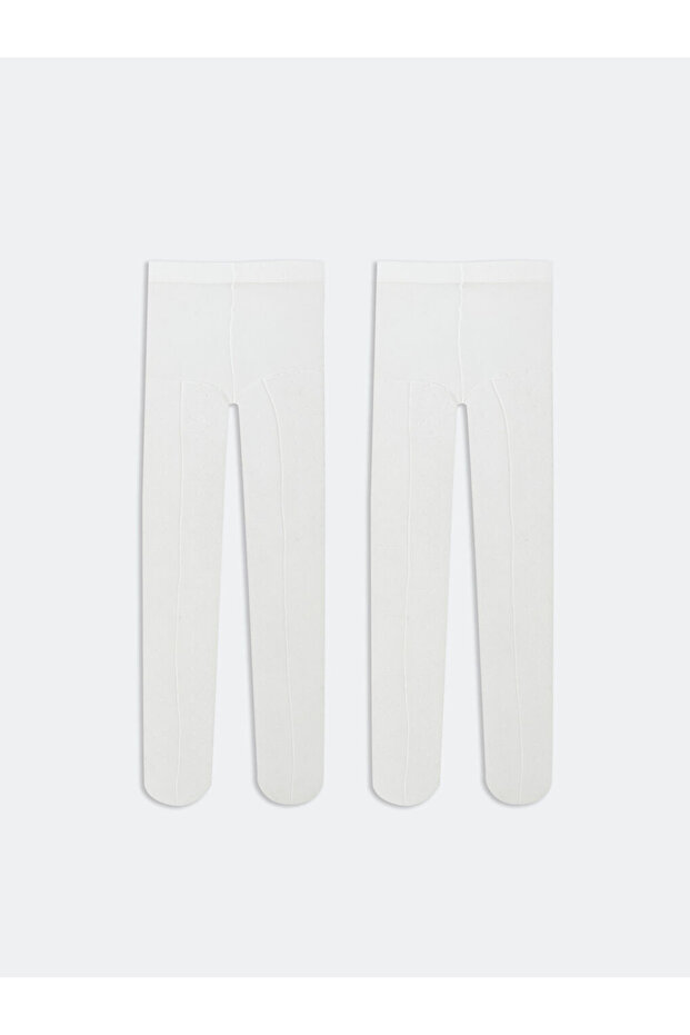 Eco White Girls' Pantyhose 2-Pack