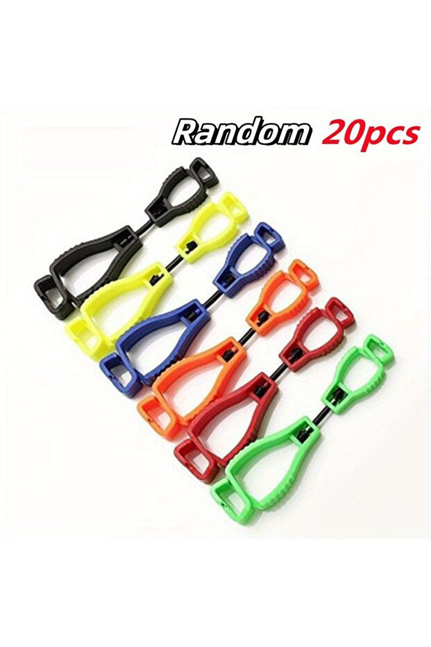 Random 20PCS 5-20pcs Random Plastic Glove Clip Work Glove Clip Work Safety Clip Work Glove Supplies