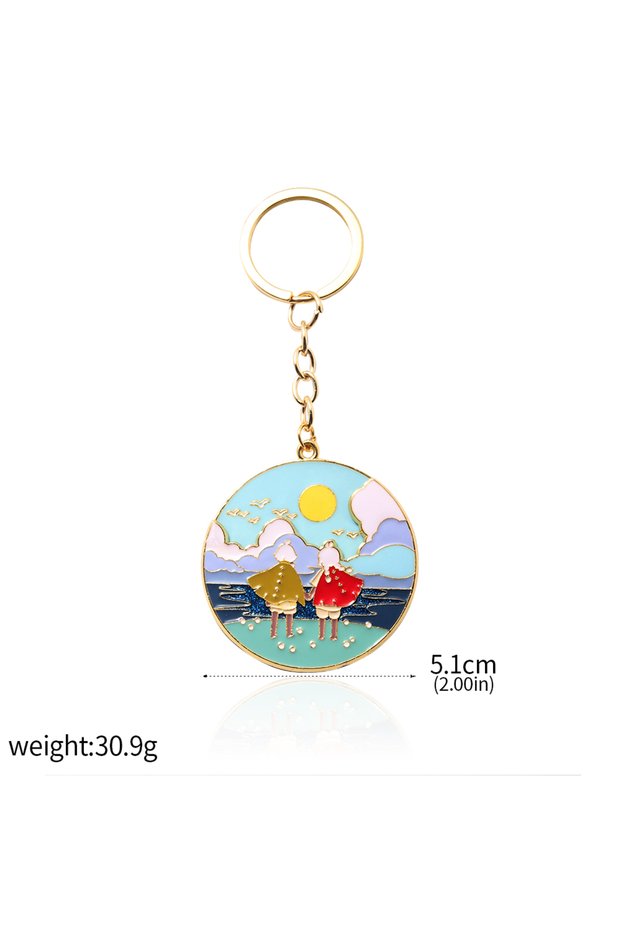 Keychain Sky Children of Light Keychain Cartoon Game Key Ring Rotatable Friendship Enamel Keyrings f