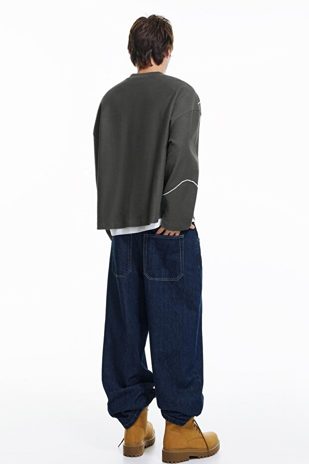 STWD bağcıklı sweatshirt - 4