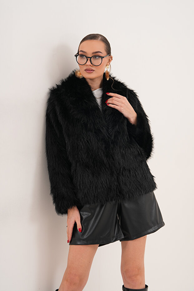 سترة بياقة شال مع جيوب - 7