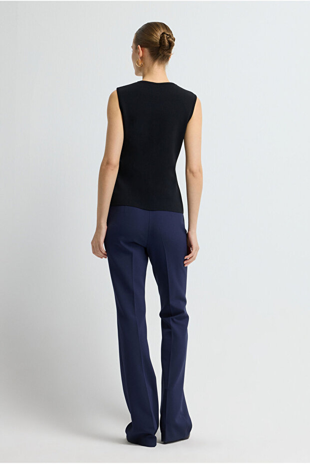 V Yaka Triko Yelek - 5