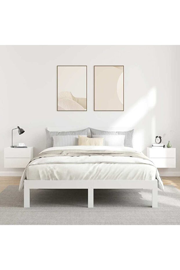 Bedside Cabinets 2 pcs High Gloss White 40x30x30 cm Engineered Wood