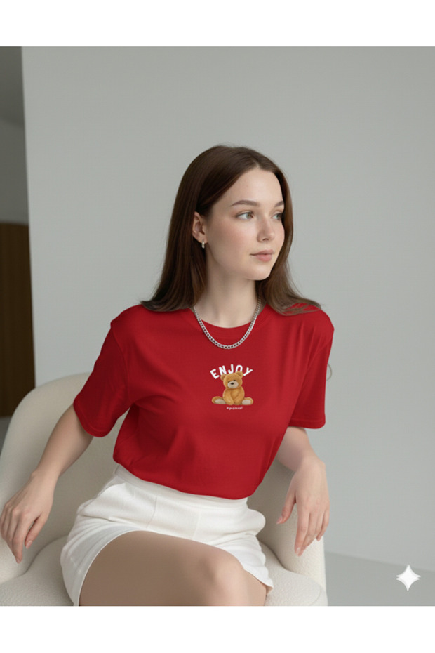 Enjoy Teddy Bear Women's T-Shirt