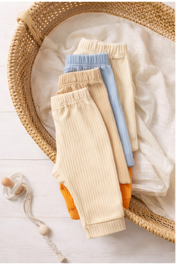Corded Fabric Comfortable and Flexible Cotton Fabric Children's Tights 4-Piece