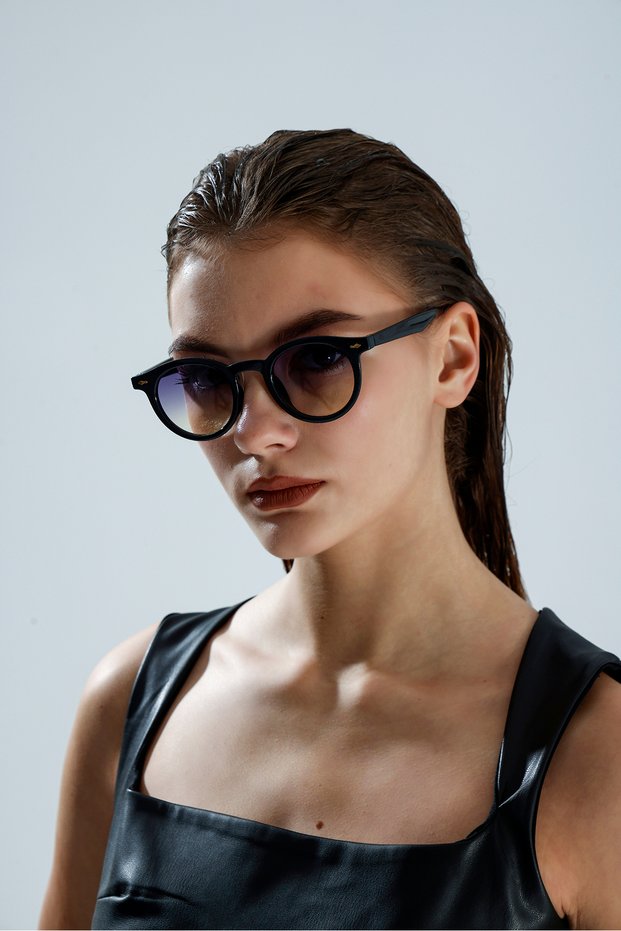 Modern Retro Trend Uv Protection Sunglasses with Round Frame
