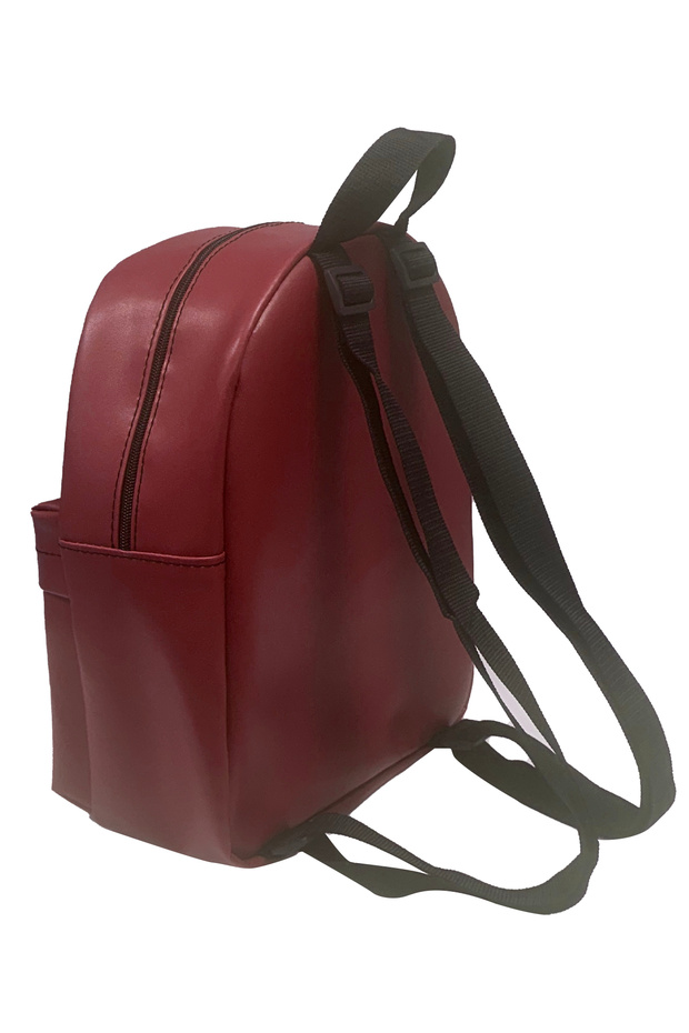 حقيبة ظهر ملونة من الجلد الصناعي - 2