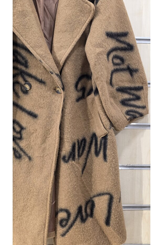 Wool Coat Patterned Buttoned - 5