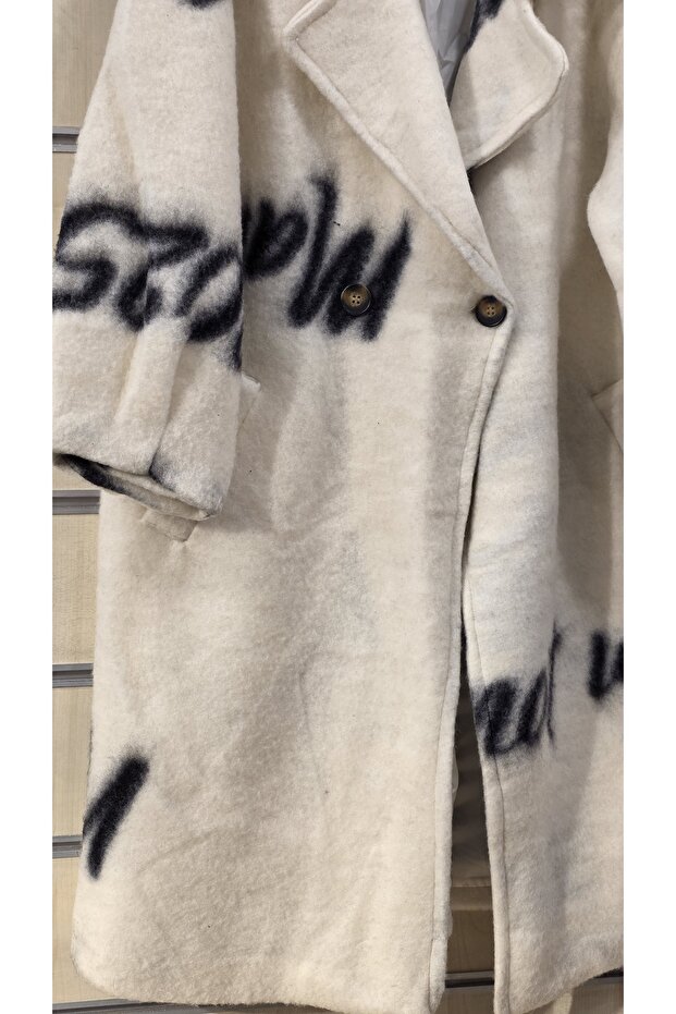 معطف صوف مزين بأزرار - 5