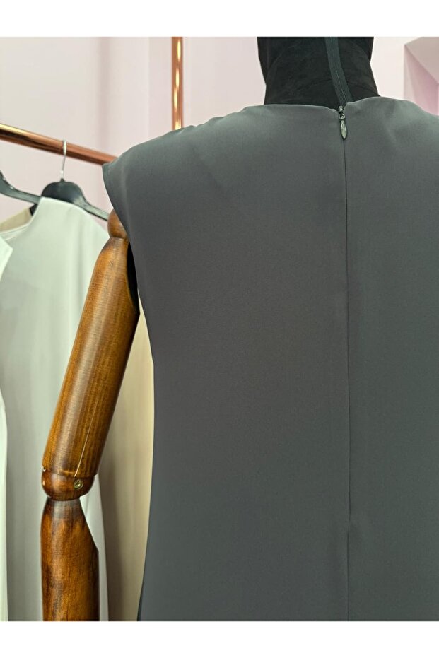 Krep İçlik Elbise - 3