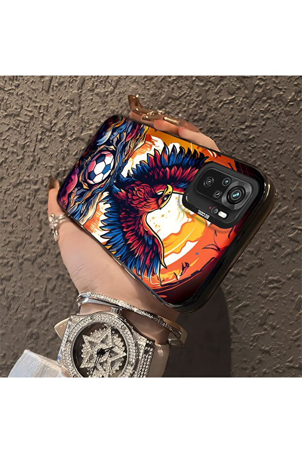 حافظة متوافقة مع هاتف Xiaomi Poco M5S، حافظة هاتف صلبة مضادة للسقوط، نمط النسر - 3