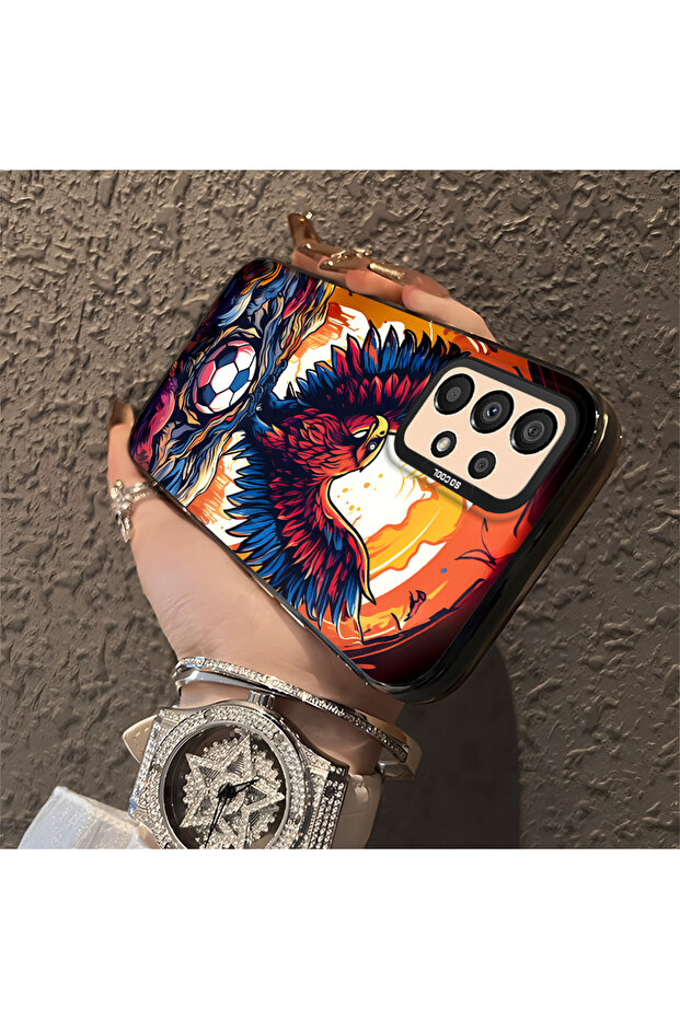 حافظة متوافقة مع هاتف سامسونج جالاكسي A33، حافظة هاتف صلبة مضادة للسقوط، نمط النسر - 3