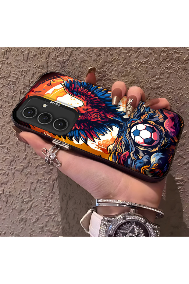 حافظة متوافقة مع هاتف سامسونج جالاكسي S24 بلس، حافظة هاتف صلبة مضادة للسقوط، نمط النسر - 2