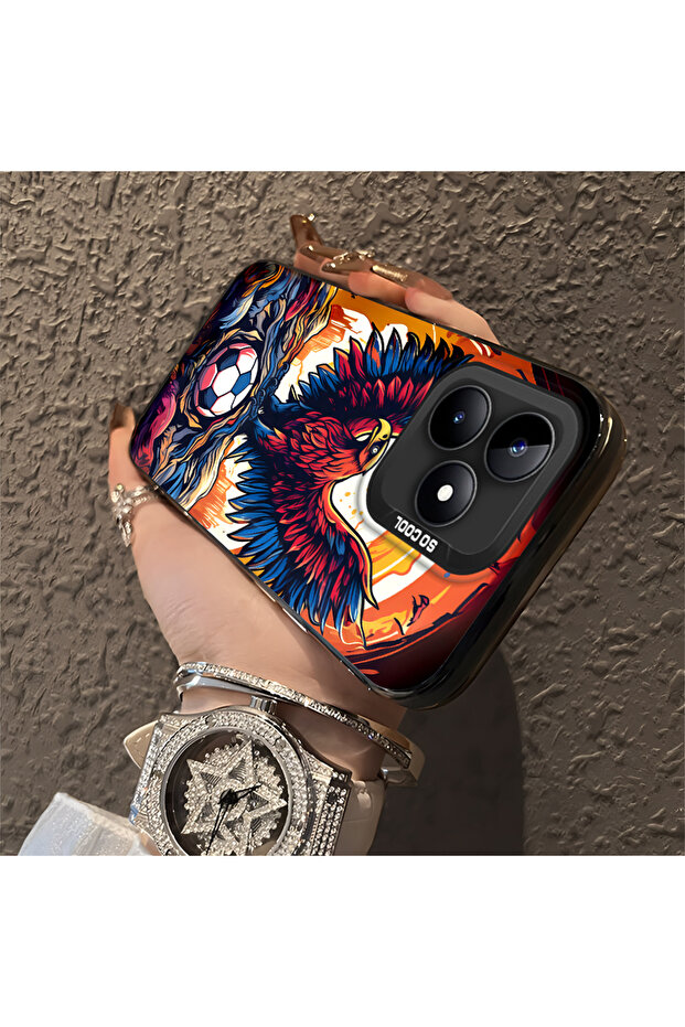 حافظة متوافقة مع هاتف Realme Note 50، حافظة هاتف صلبة مضادة للسقوط، نمط النسر - 3